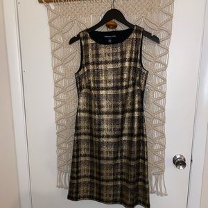 Gold and black dress